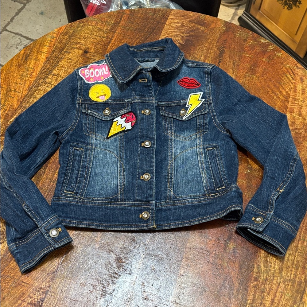Urban Republic Girls Emoji Denim Jacket